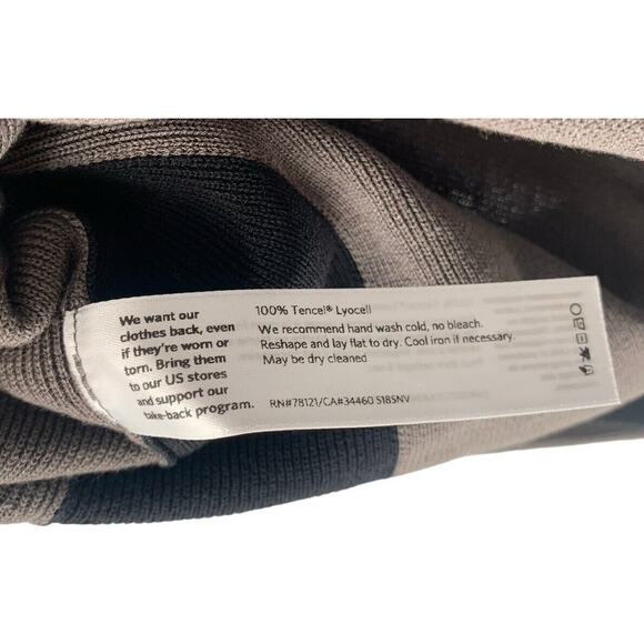 Eileen Fisher Lagenlook Lyocell High-Low Knit Sweater Gray Black Size Small - Picture 7 of 7